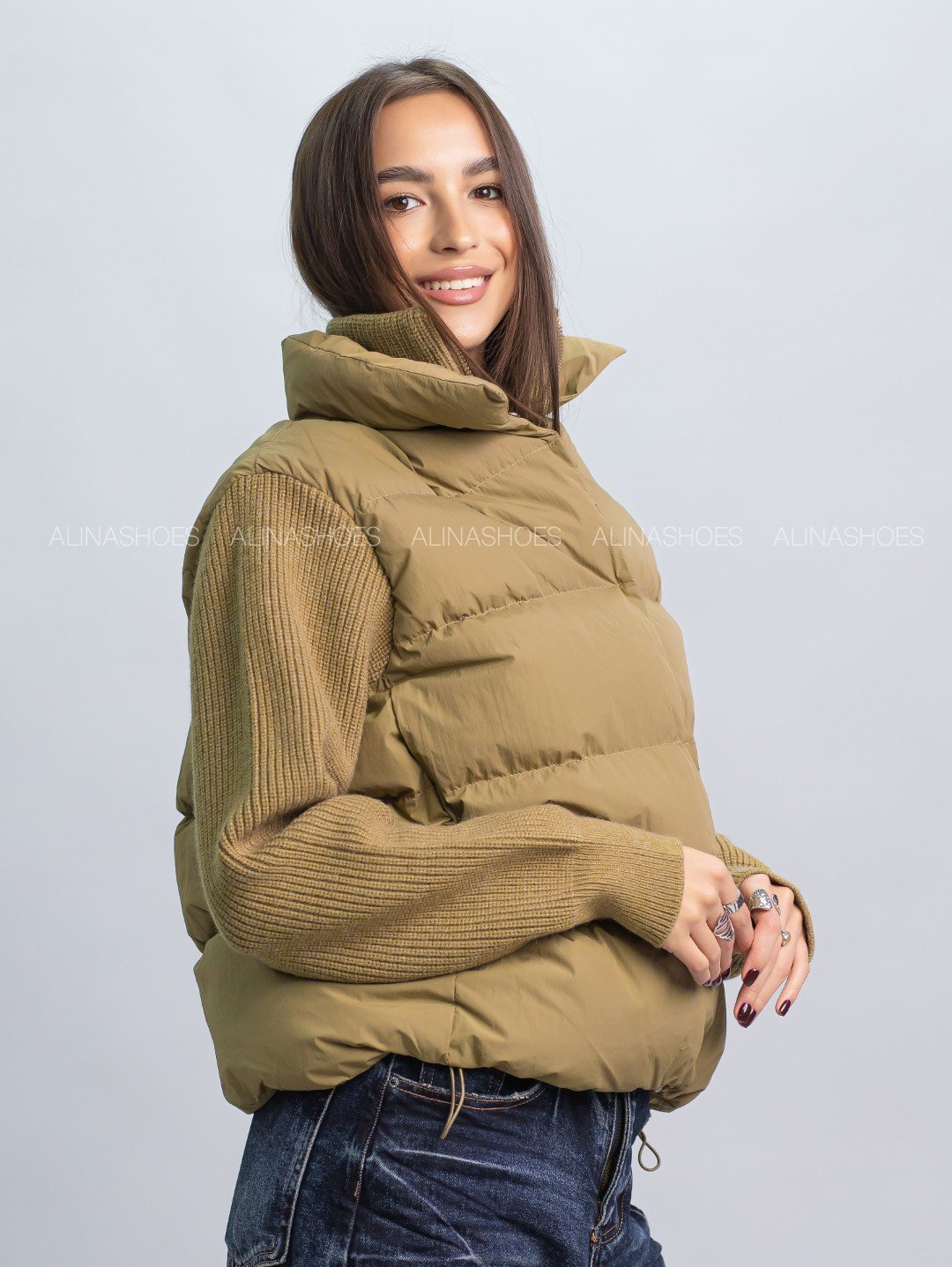 Демисезонная куртка alinashoes хаки купить,NaN