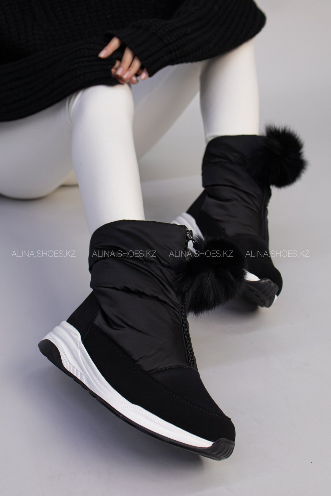 Дутики alinashoes черный купить,NaN