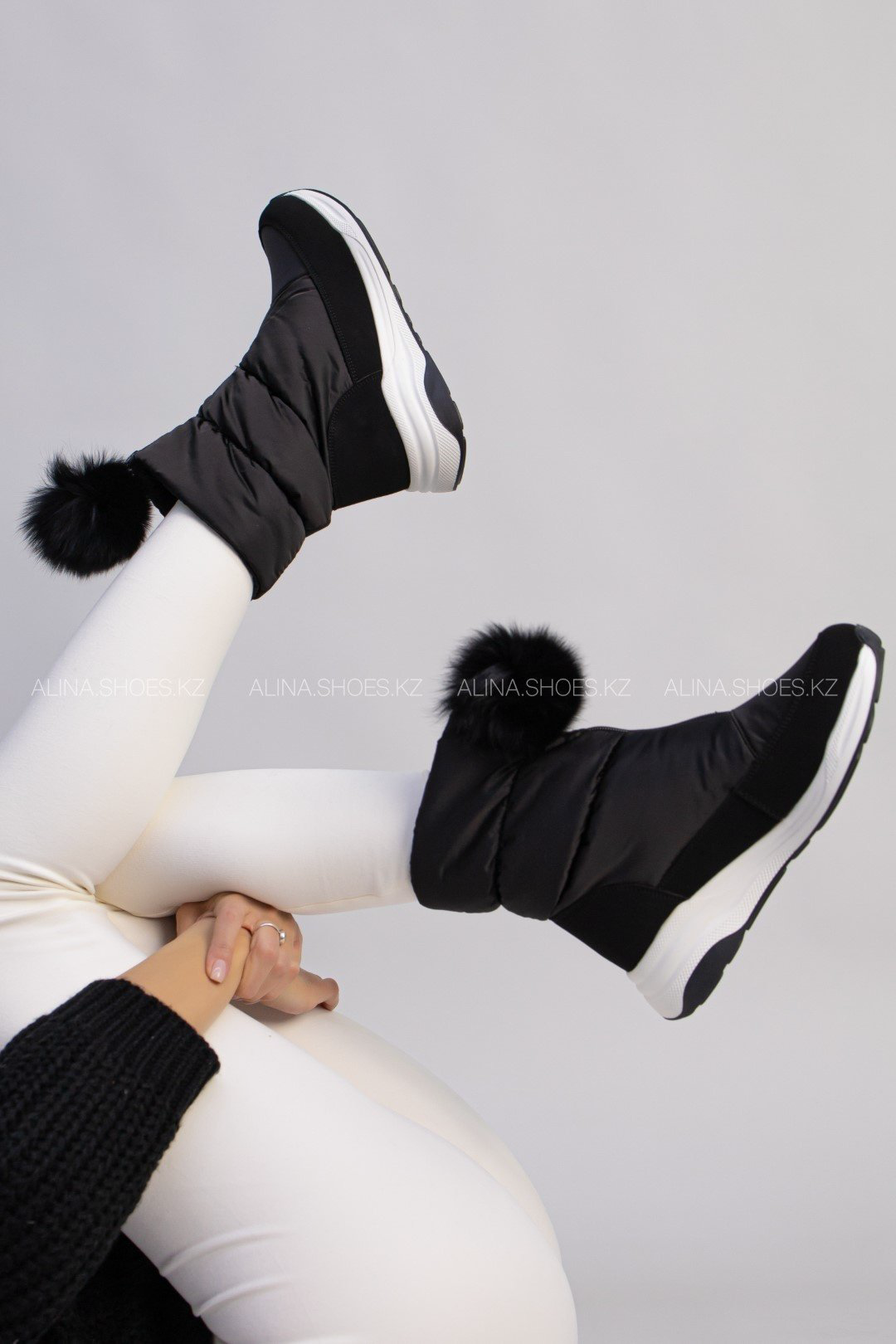 Дутики alinashoes черный купить,NaN