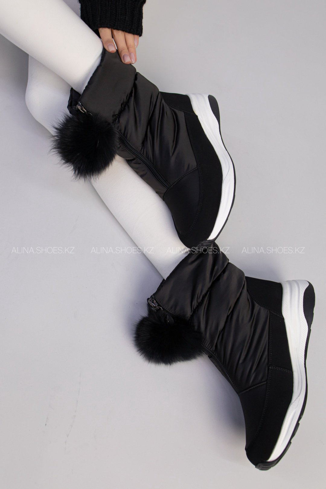 Дутики alinashoes черный купить,NaN