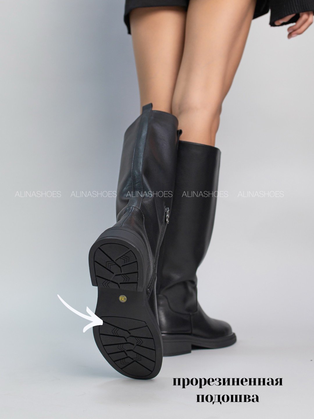 Сапоги alinashoes black 39 купить,NaN