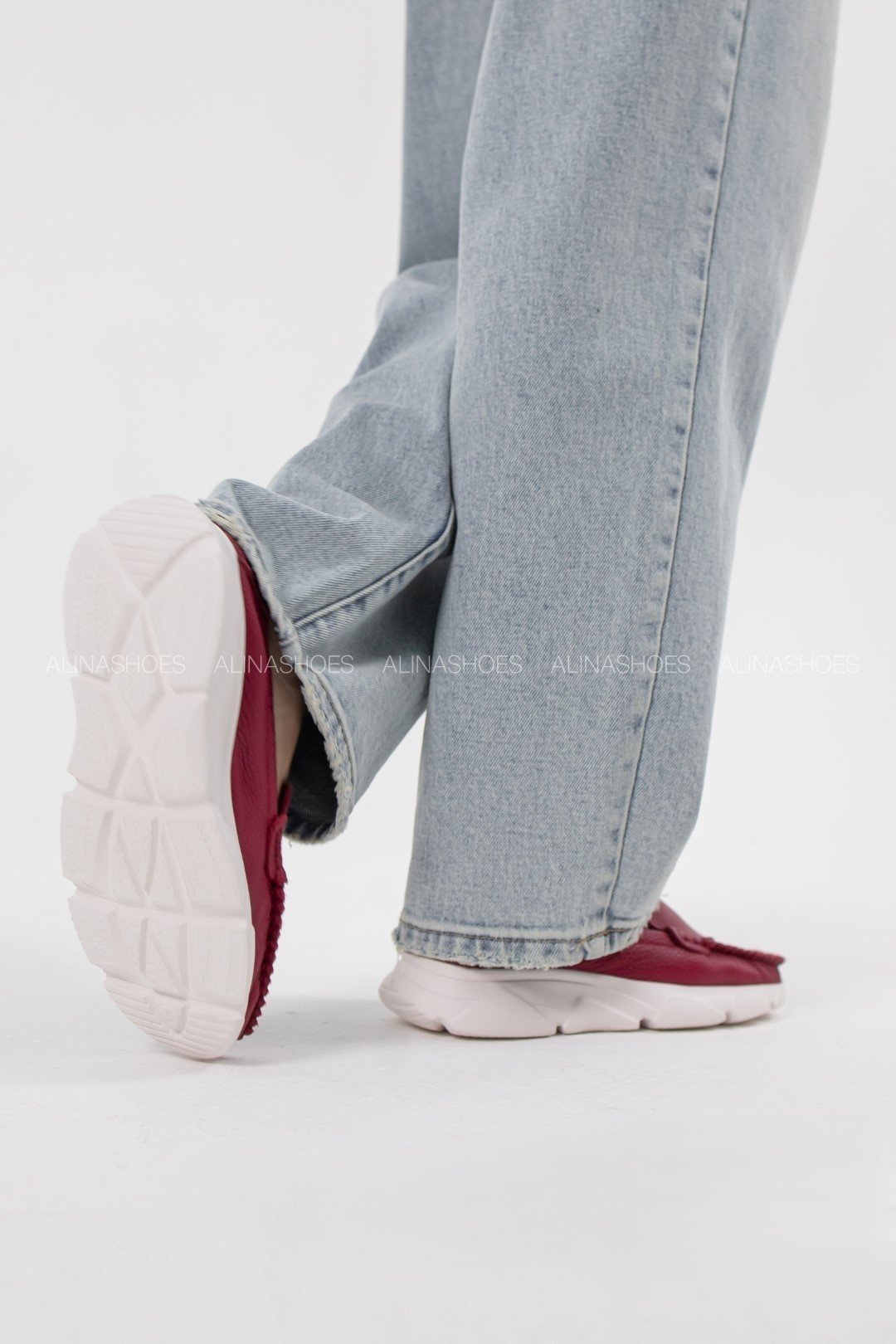 Мокасины alinashoes красный купить,NaN