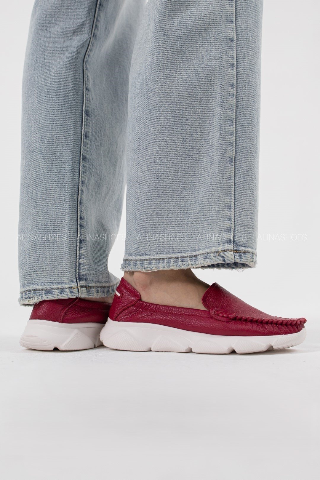Мокасины alinashoes красный купить,NaN