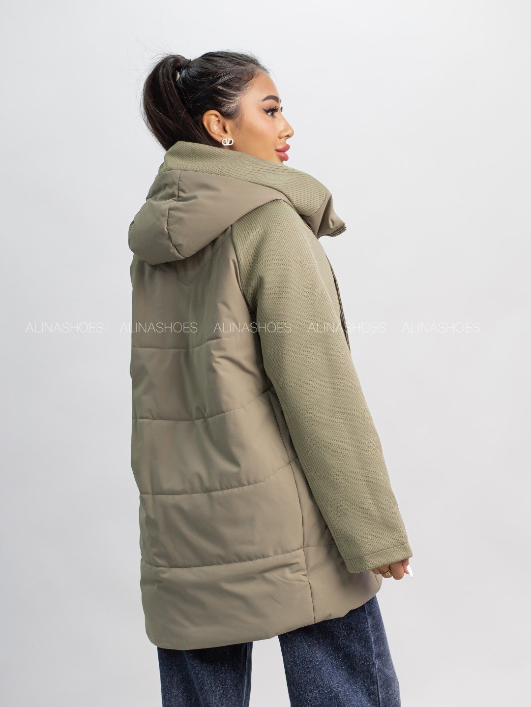 Демисезонная куртка alinashoes хаки купить,NaN