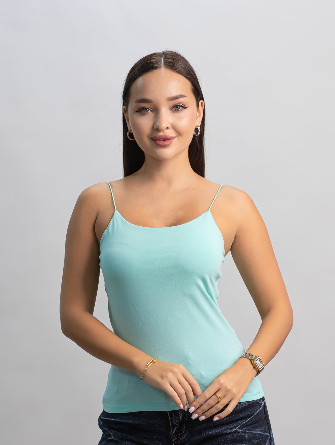 Майка alinashoes бирюзовая M купить,NaN