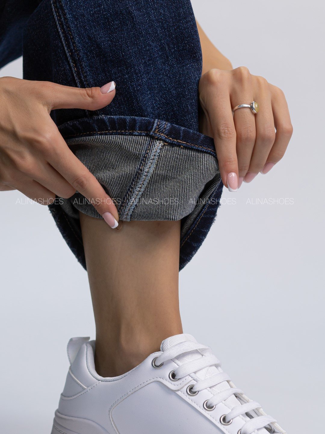 Джинсы прямые alinashoes синий купить,NaN