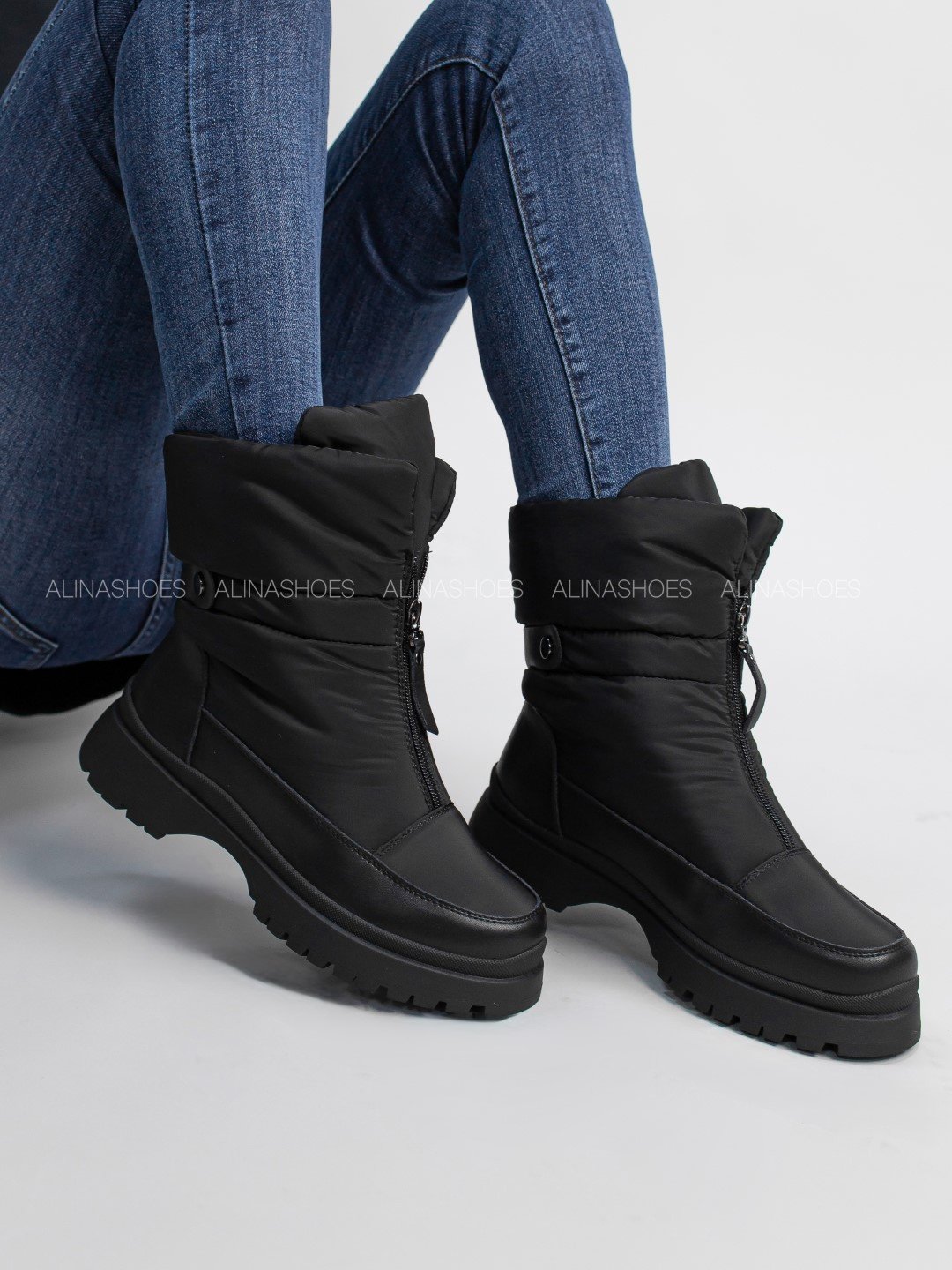 Дутики alinashoes черный купить,NaN