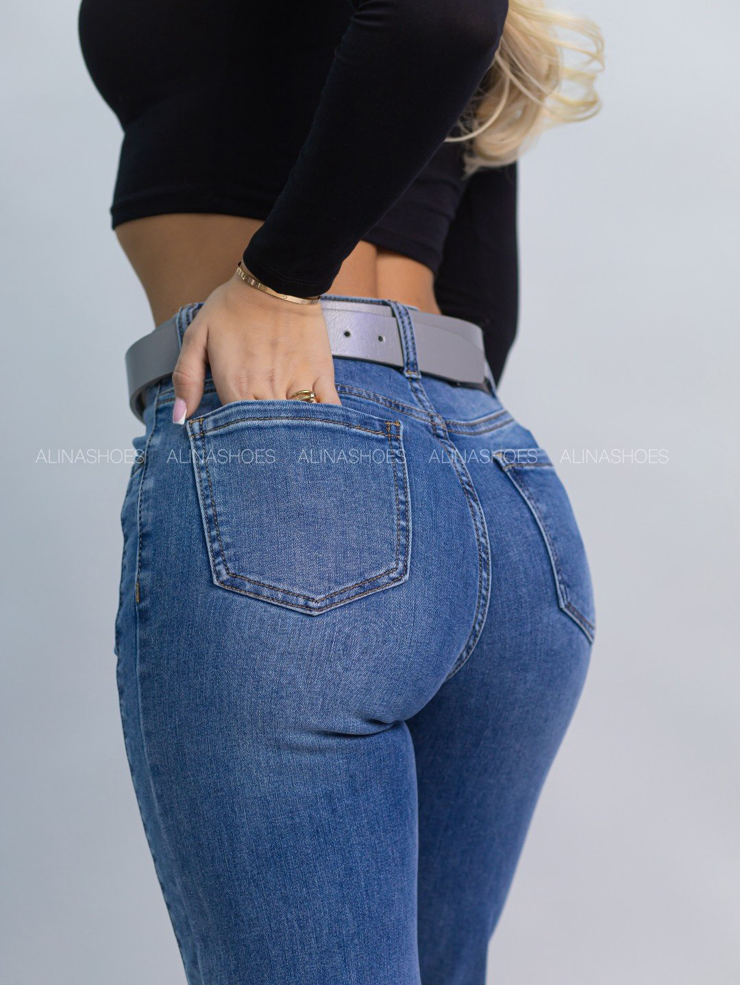 Джинсы прямые alinashoes голубой купить,NaN