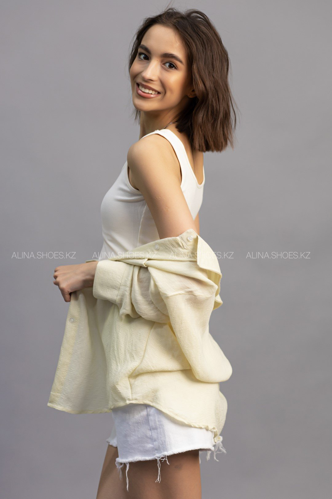 Рубашка и топ alinashoes бежевый купить,NaN