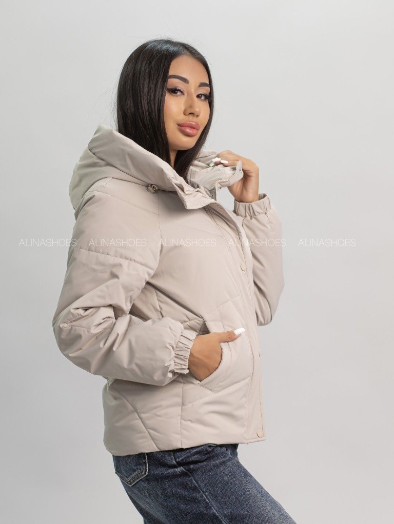 Демисезонная куртка alinashoes светло-бежевый купить,NaN