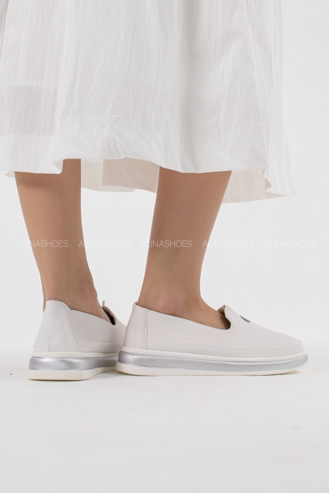 Мокасины alinashoes белый купить,NaN