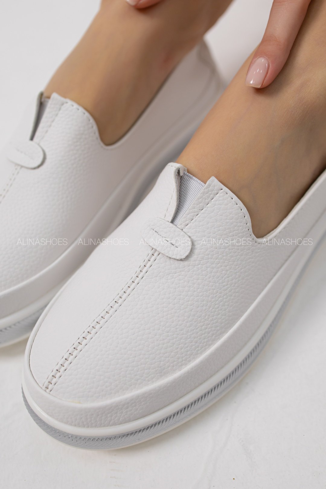 Мокасины alinashoes белый купить,NaN