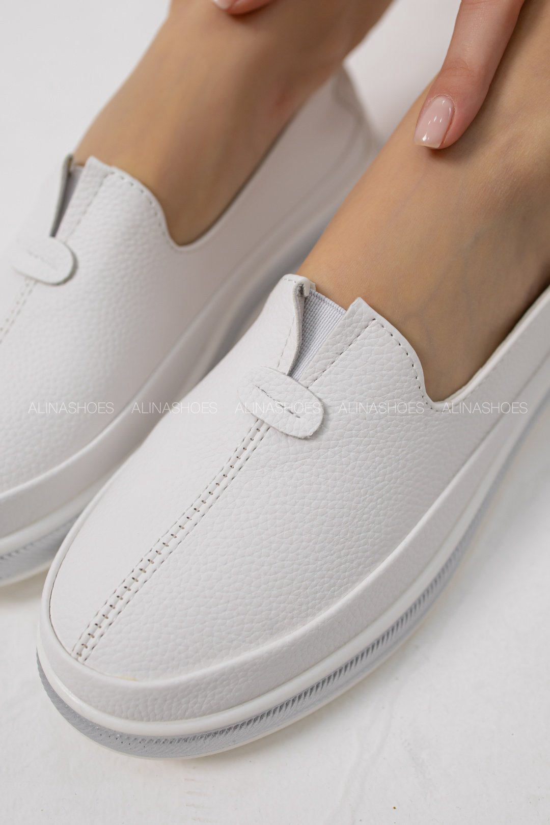 Мокасины alinashoes белый купить,NaN