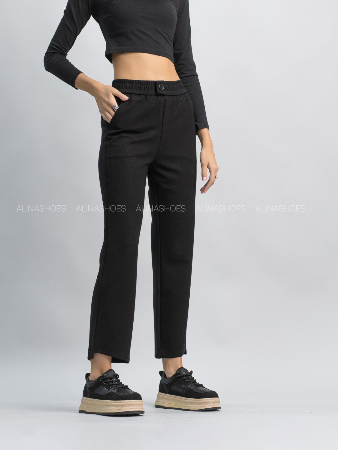 Повседневные брюки alinashoes черный купить,NaN