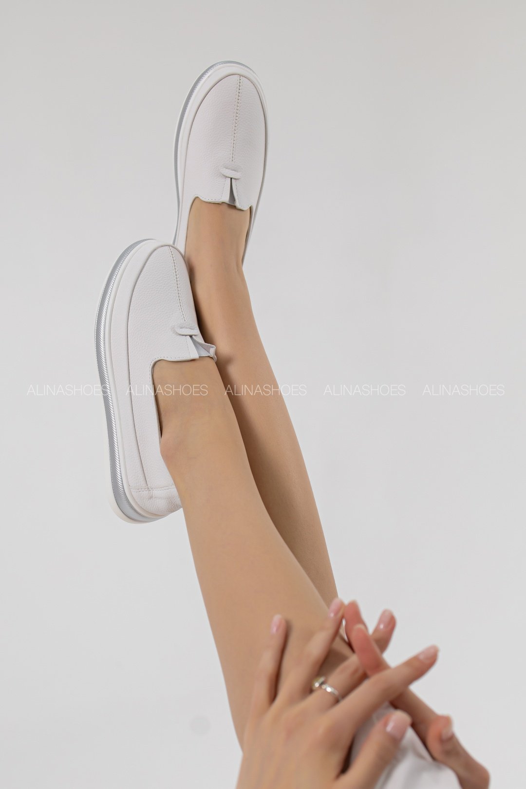 Мокасины alinashoes белый купить,NaN