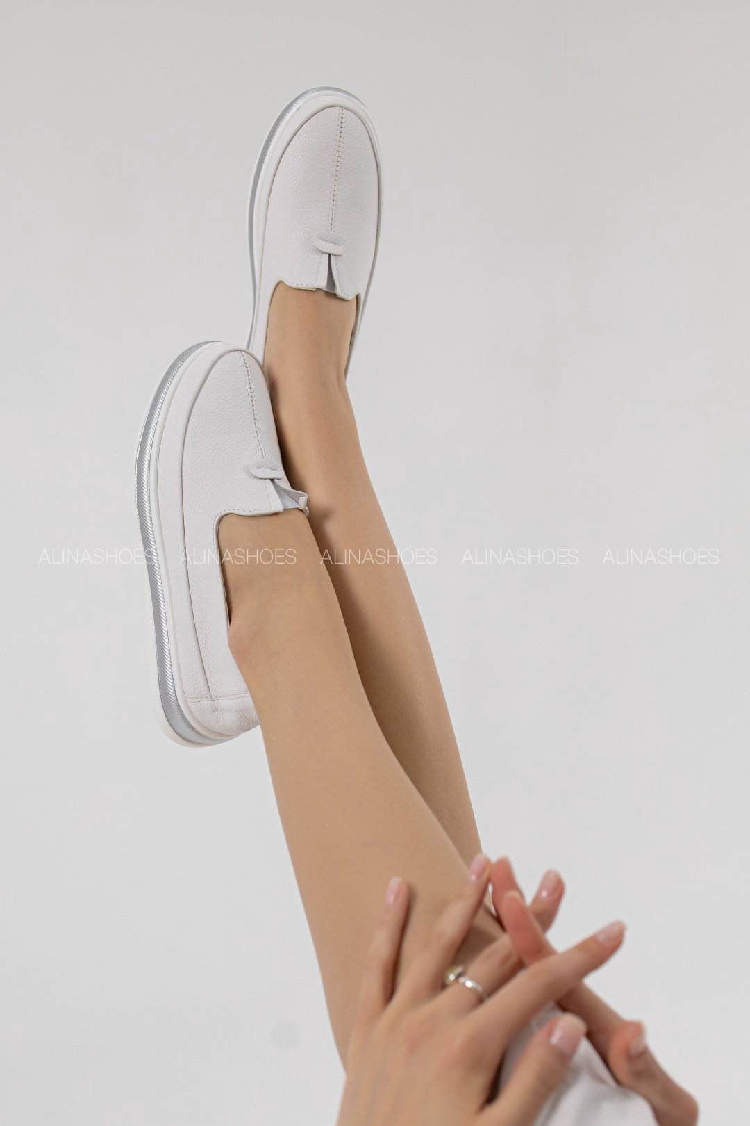 Мокасины alinashoes белый купить,NaN