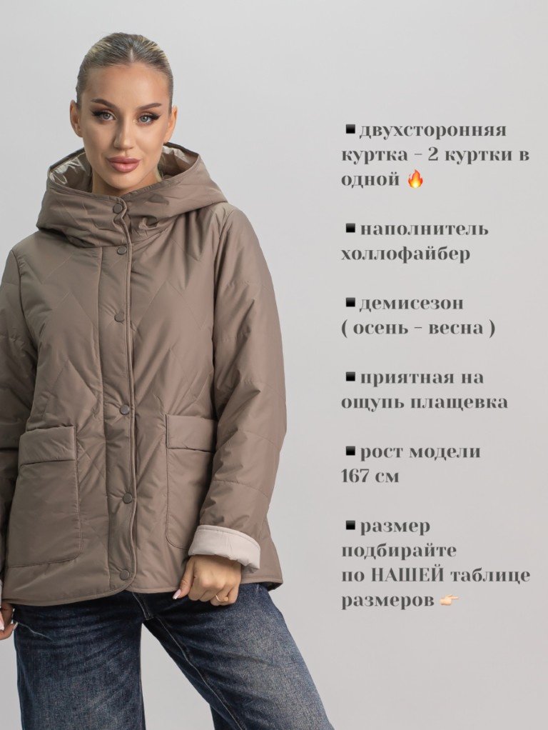 Демисезонная куртка alinashoes коричневый купить,NaN