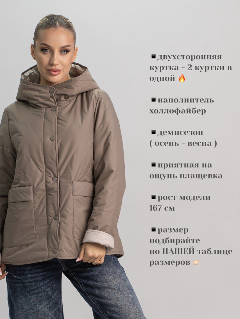 Демисезонная куртка alinashoes коричневый купить,NaN