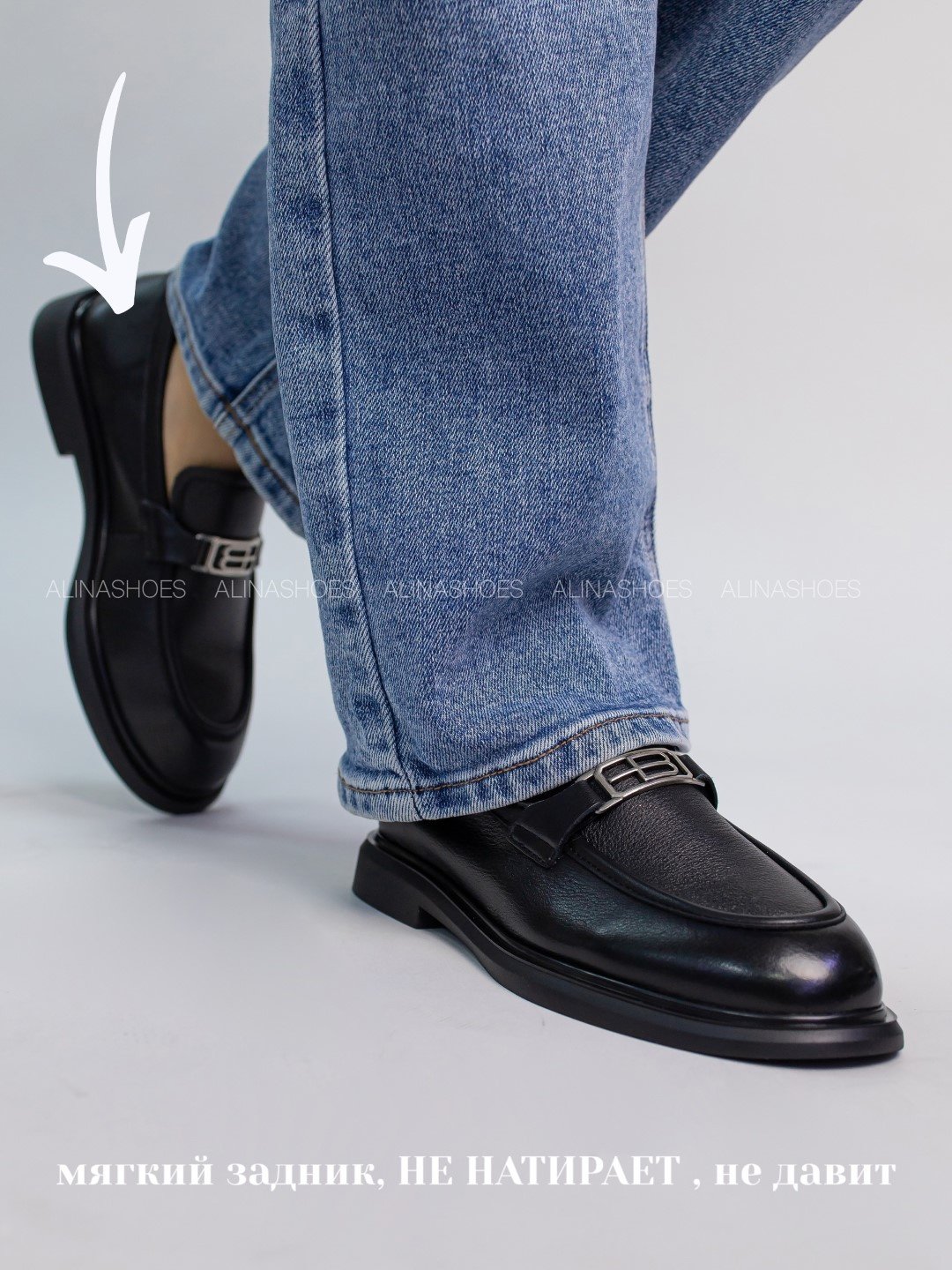 Лоферы alinashoes black 40