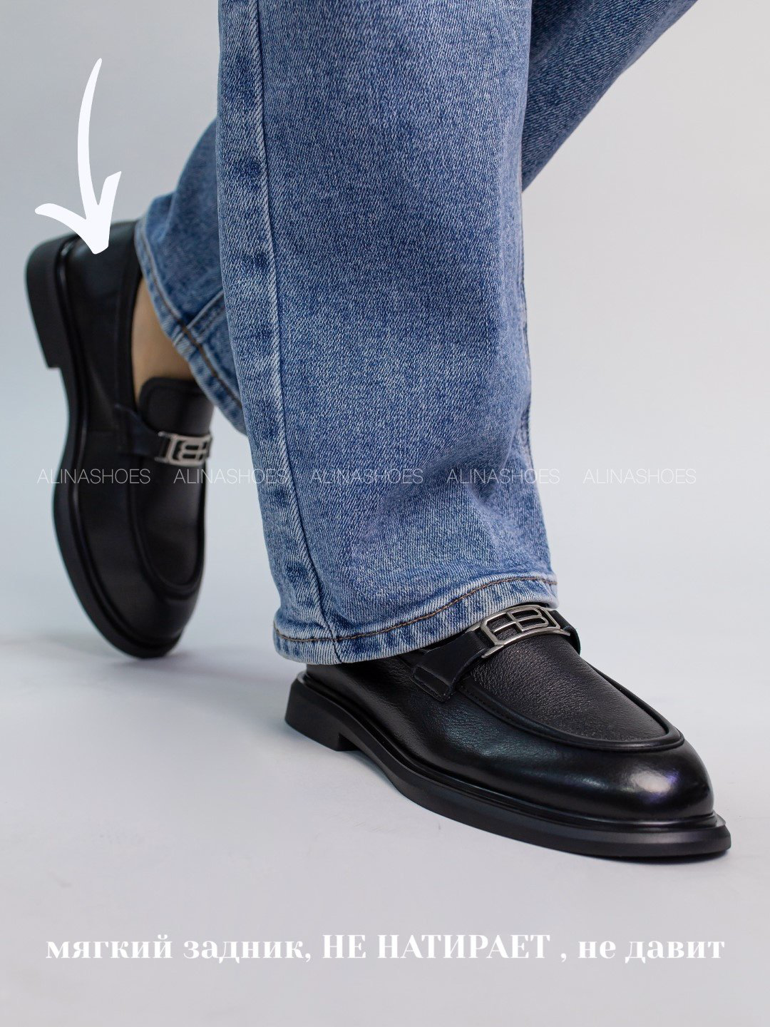Лоферы alinashoes black 40 купить,NaN