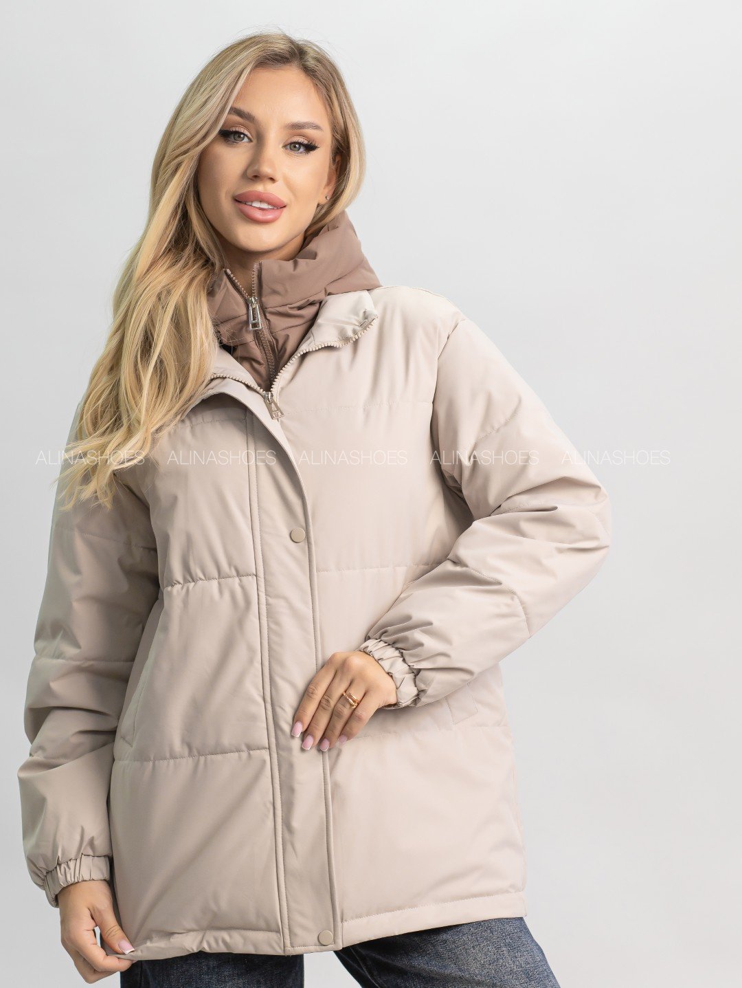 Демисезонная куртка alinashoes светло-бежевый купить,NaN