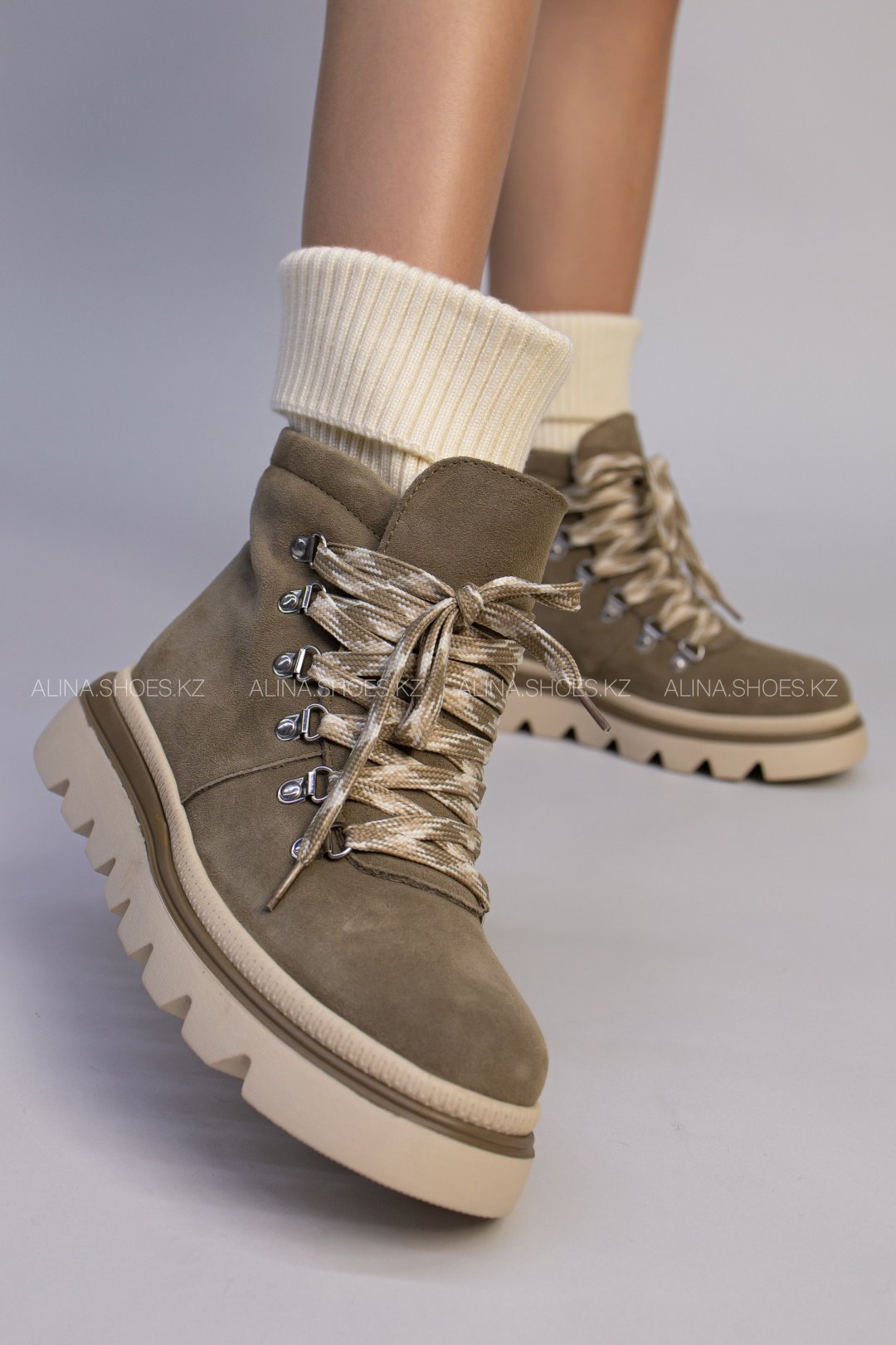 Ботинки alinashoes хаки купить,NaN