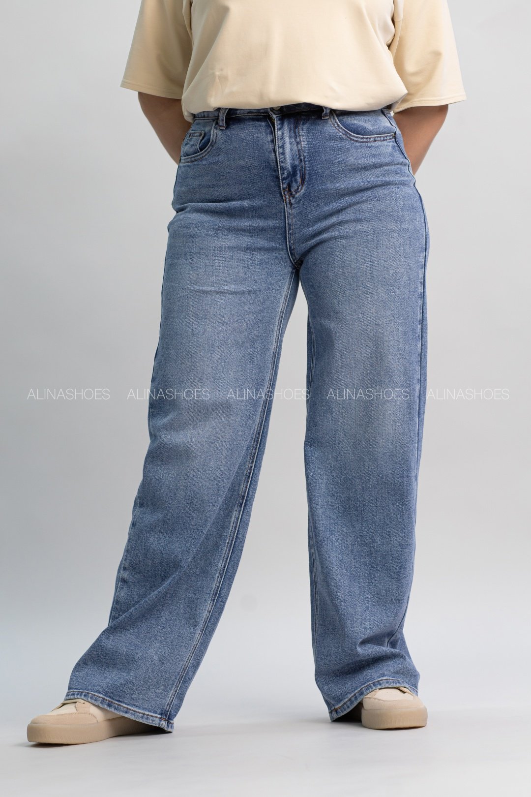 Джинсы прямые alinashoes синий купить,NaN