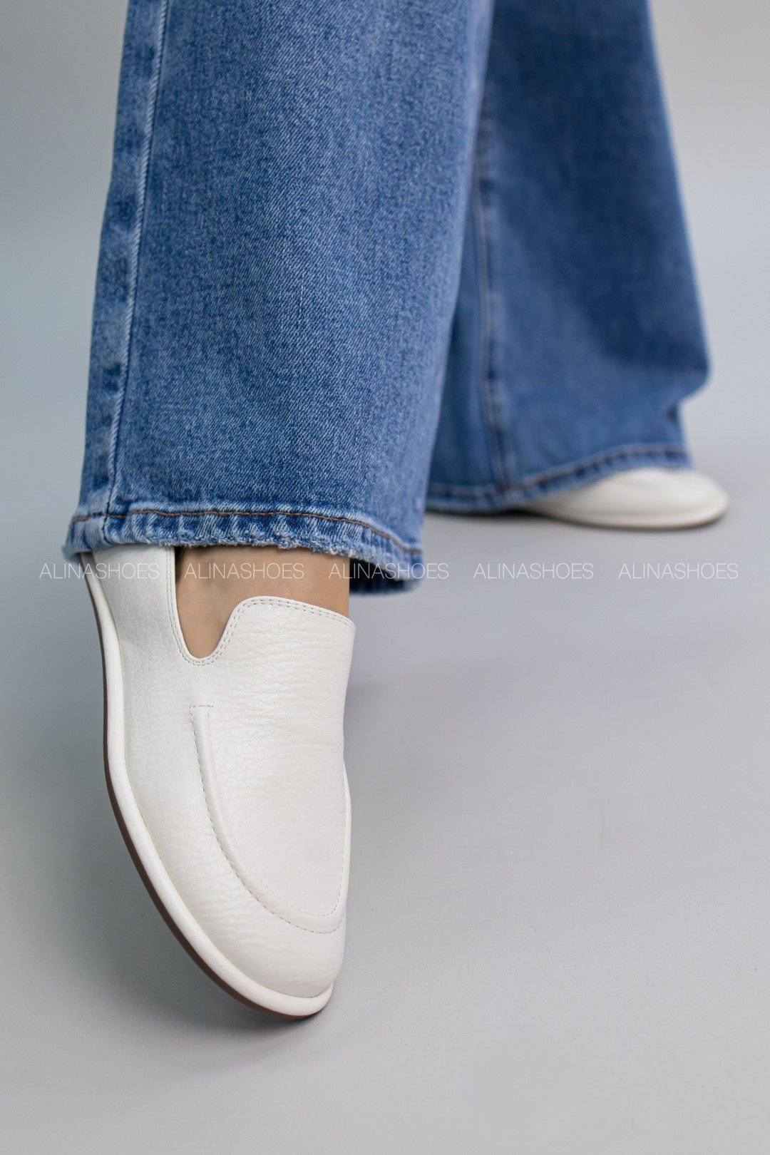 Мокасины alinashoes белый купить,NaN
