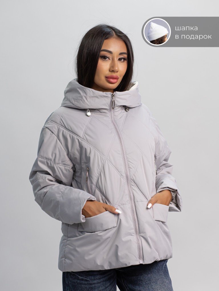 Демисезонная куртка alinashoes серый купить,NaN