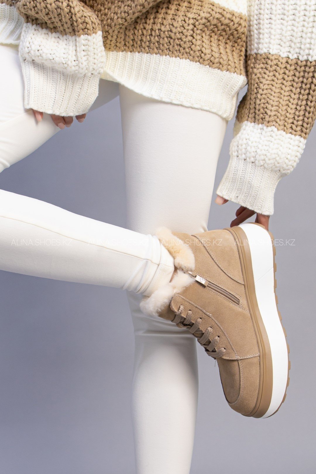 Кроссовки alinashoes бежевый купить,NaN