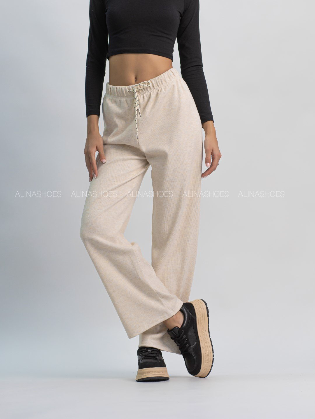 Повседневные брюки alinashoes айвори купить,NaN