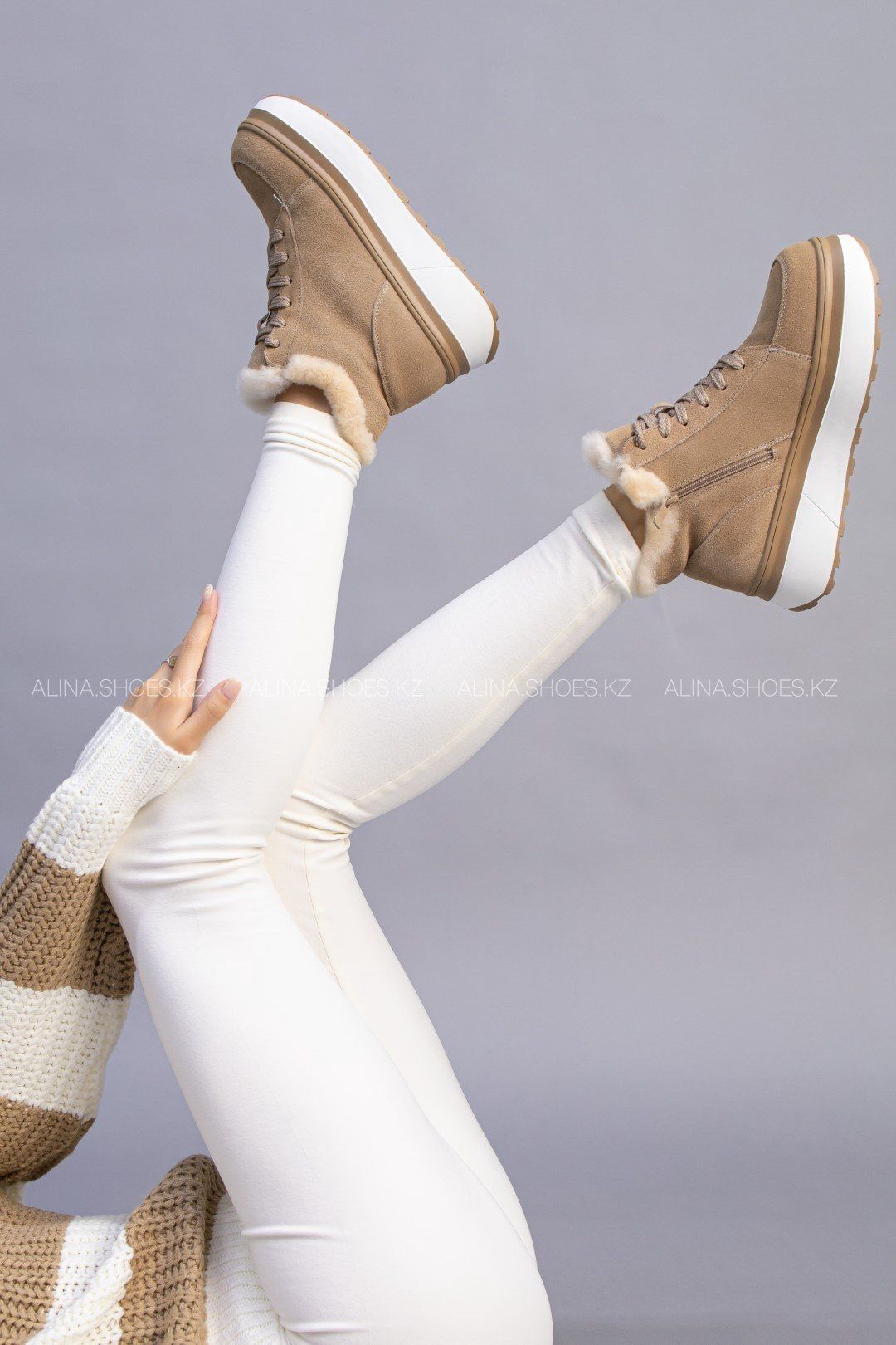 Кроссовки alinashoes бежевый купить,NaN