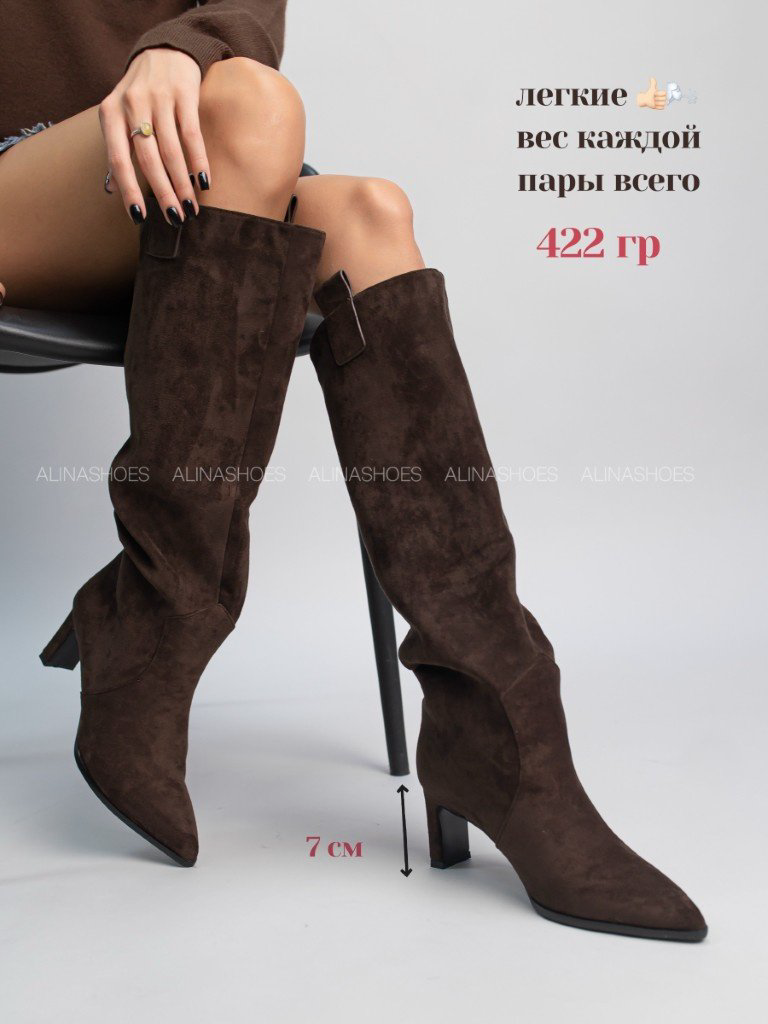 Сапоги alinashoes brown 36 купить,NaN