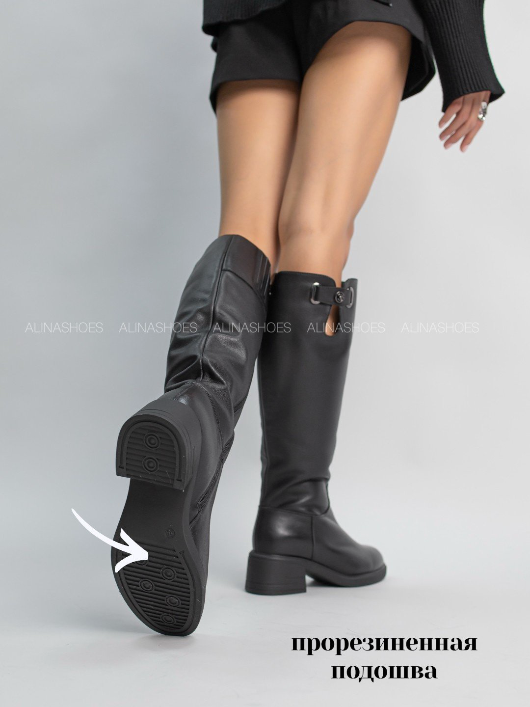 Сапоги alinashoes black 38 купить,NaN