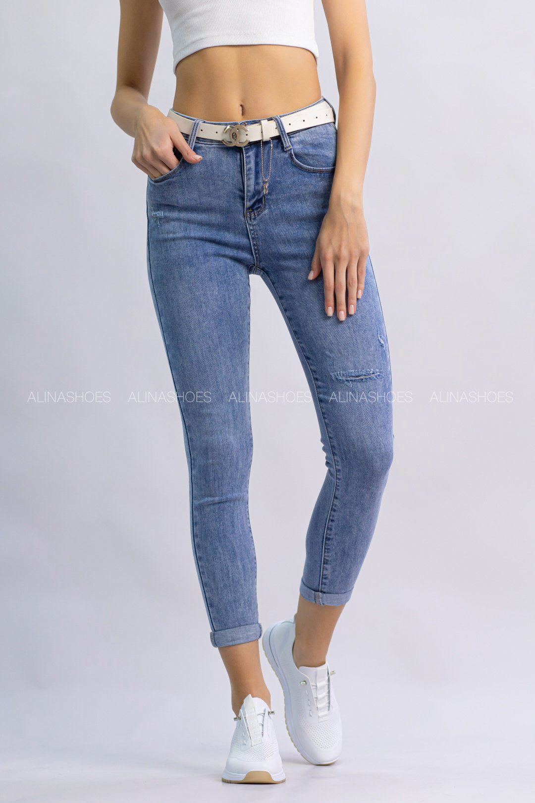 Джинсы скинни alinashoes синий купить,NaN
