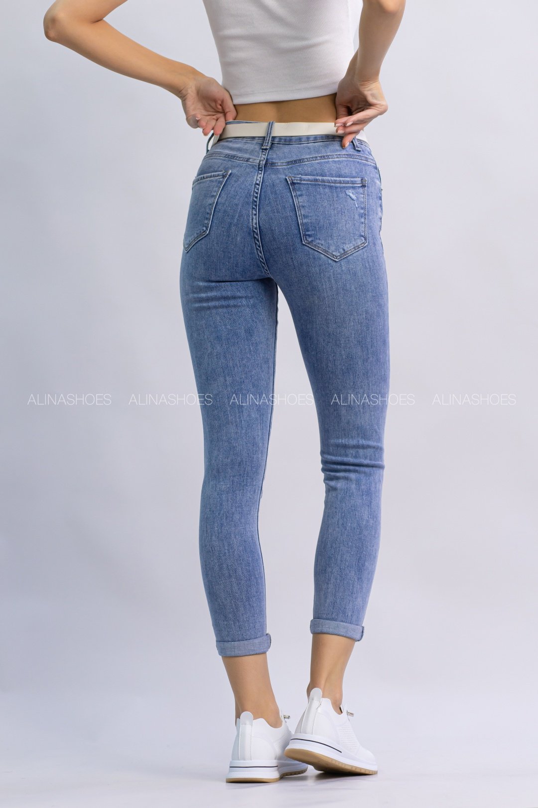 Джинсы скинни alinashoes синий купить,NaN