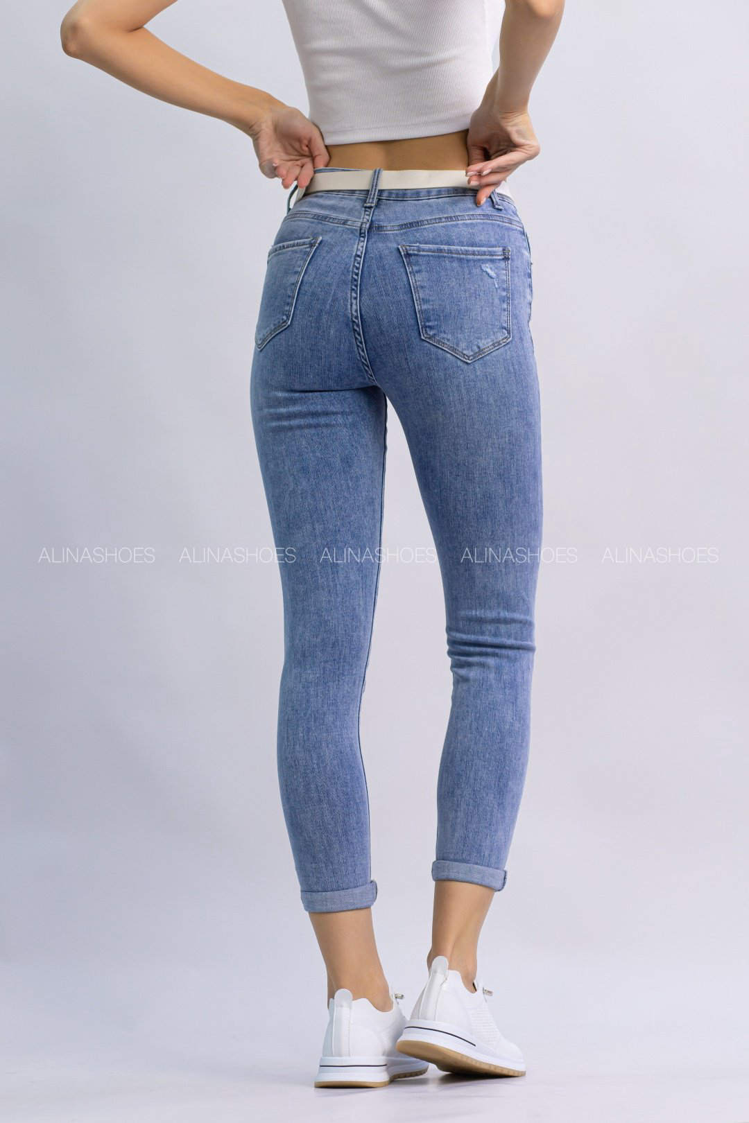 Джинсы скинни alinashoes синий купить,NaN