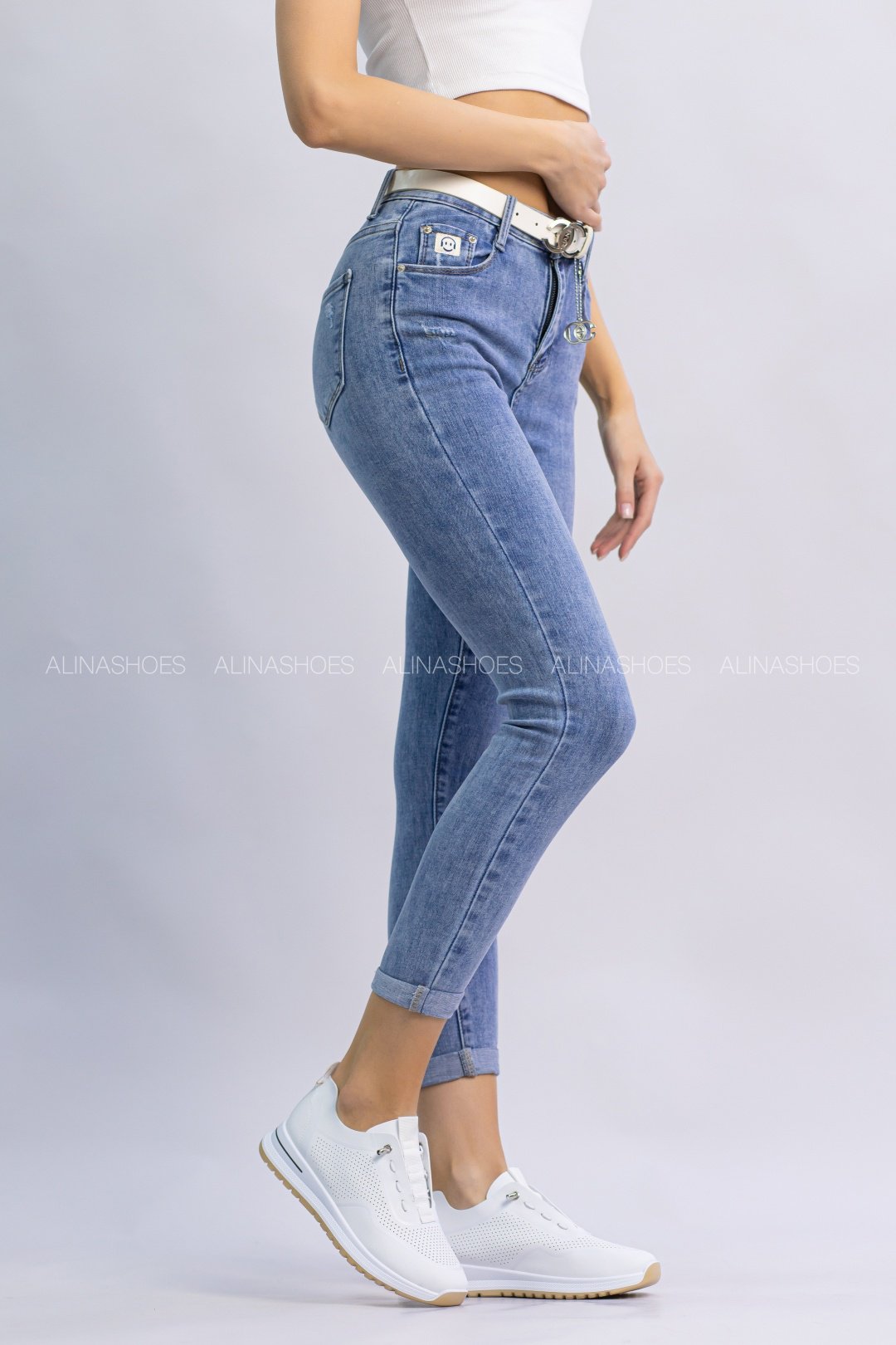 Джинсы скинни alinashoes синий купить,NaN