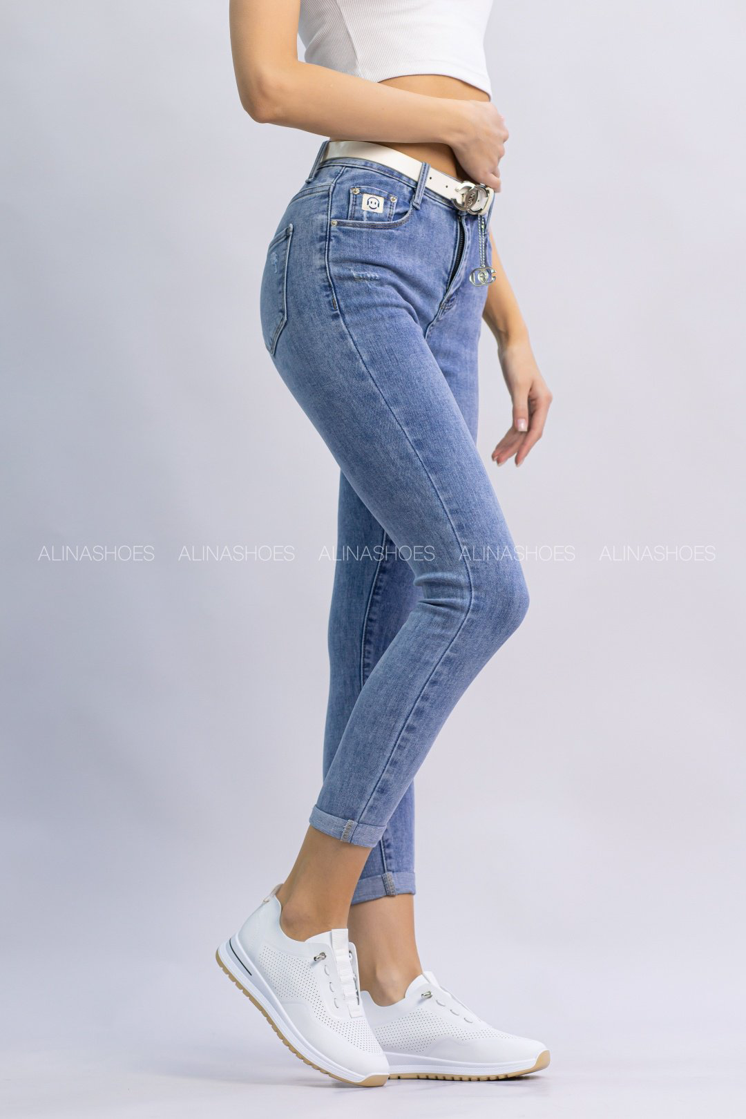 Джинсы скинни alinashoes синий купить,NaN