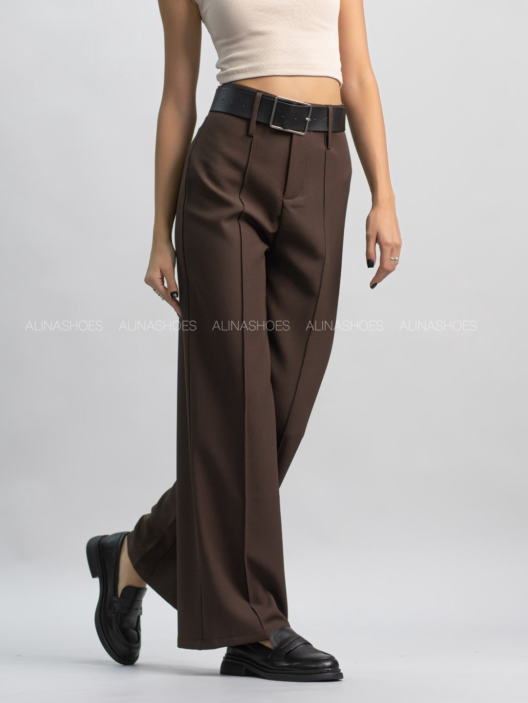 Повседневные брюки alinashoes коричневый купить,NaN