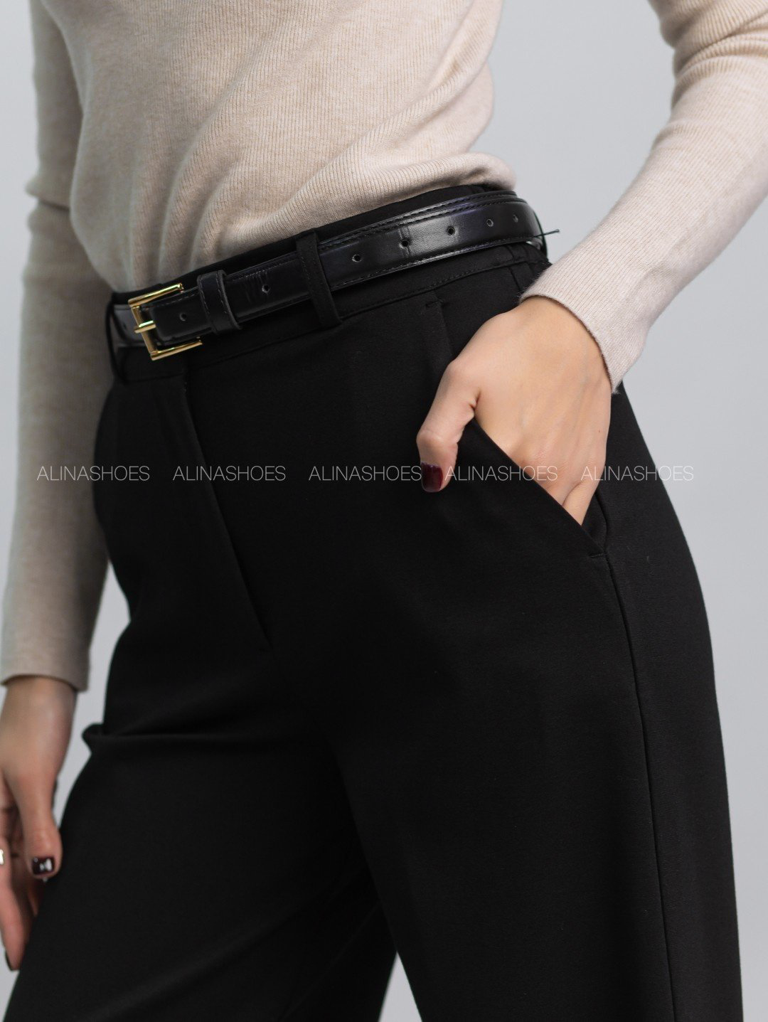 Повседневные брюки alinashoes черный купить,NaN