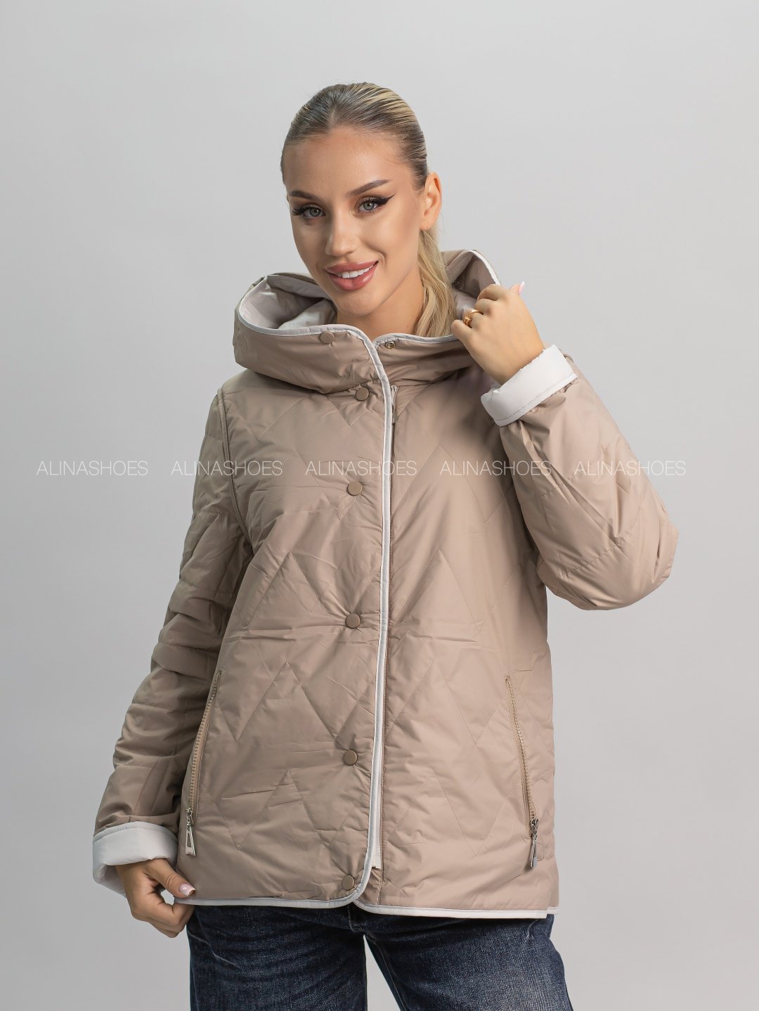 Демисезонная куртка alinashoes бежевый купить,NaN