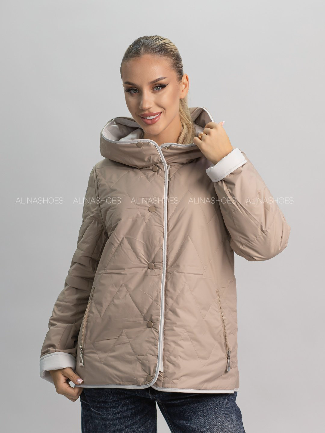 Демисезонная куртка alinashoes бежевый купить,NaN