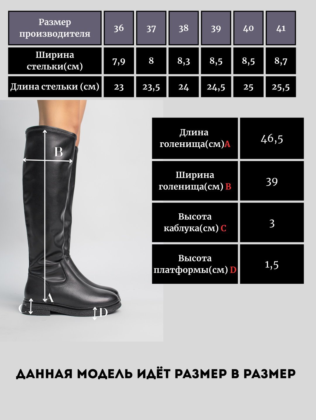 Сапоги alinashoes black 38 купить,NaN