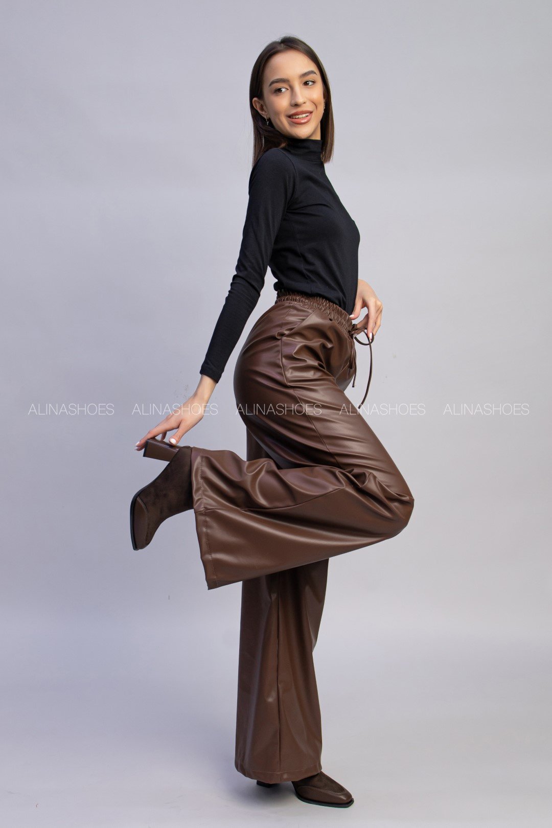 Ботильоны alinashoes brown 36 купить,NaN