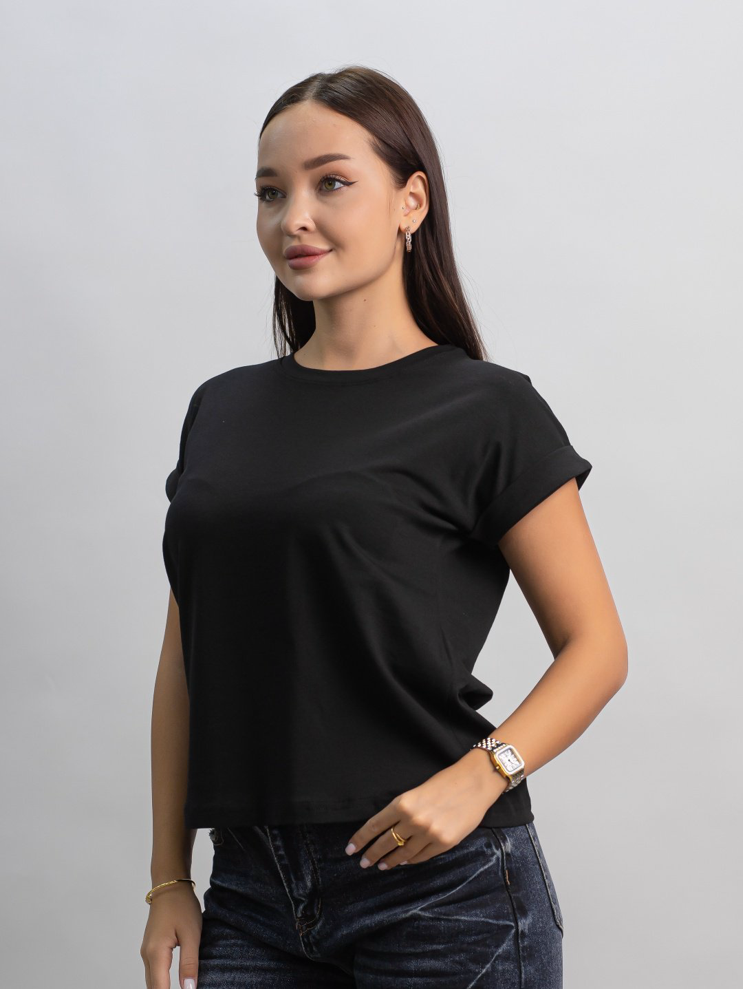 Футболка alinashoes без принта черная one size купить,NaN