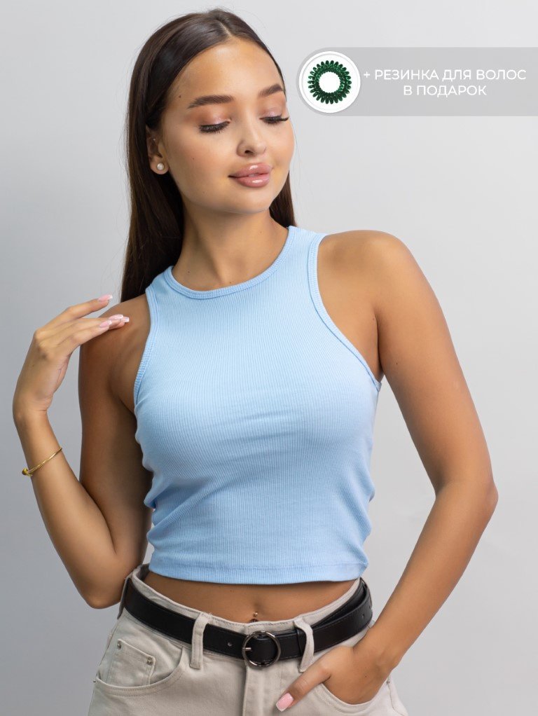 Топ alinashoes голубой L купить,NaN