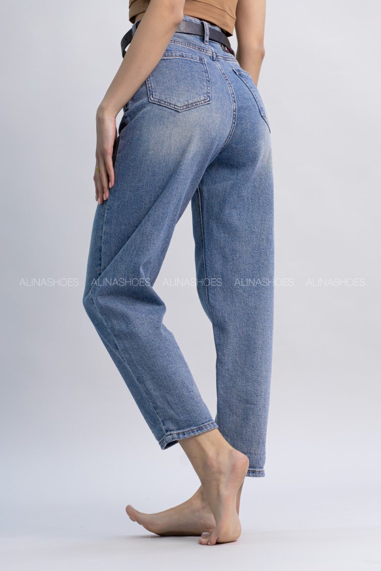 Джинсы джинсы-мом alinashoes синий купить,NaN