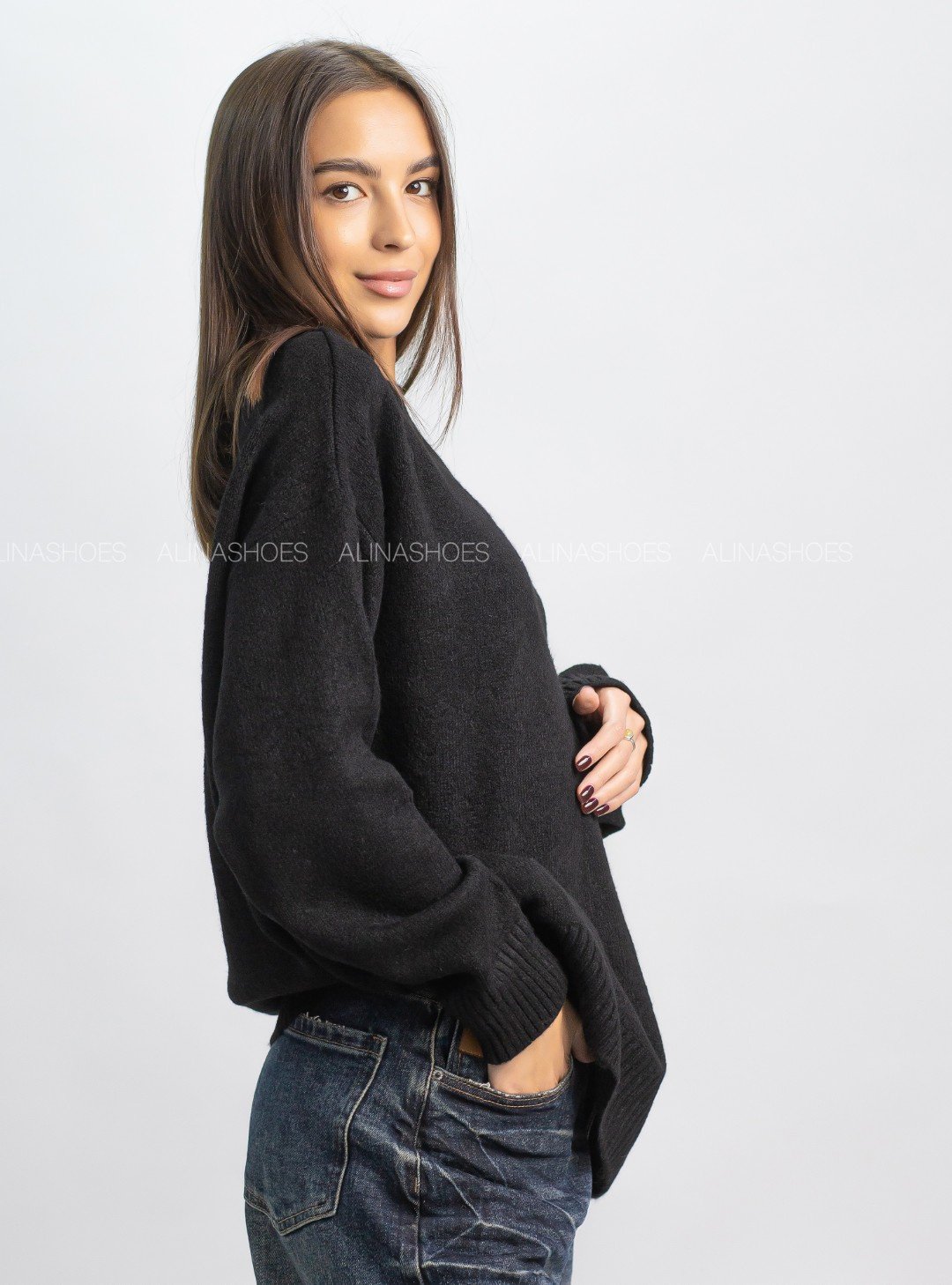 Джемпер alinashoes черный купить,NaN