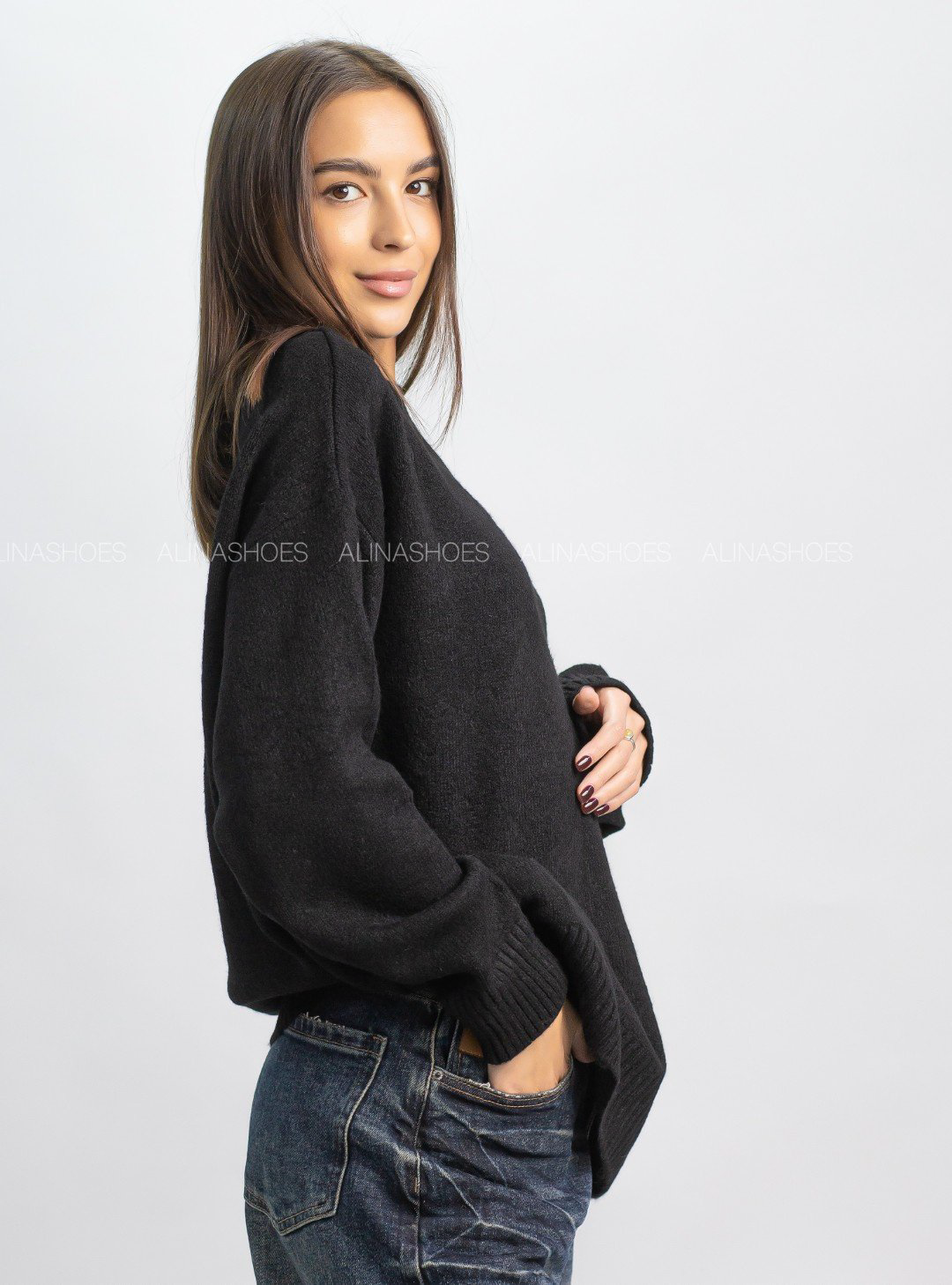 Джемпер alinashoes черный купить,NaN